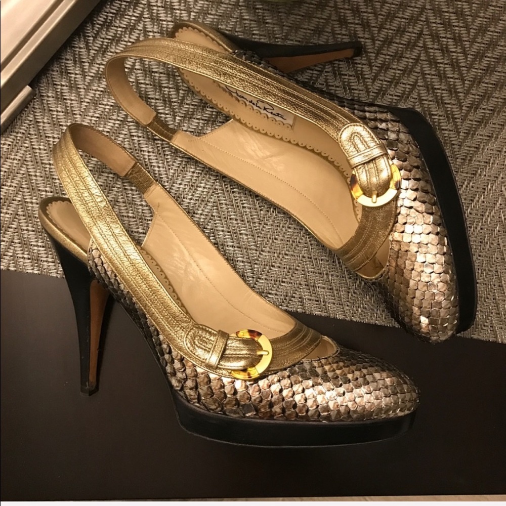 Oscar De La Renta -Vero Cuoio Python - image 1